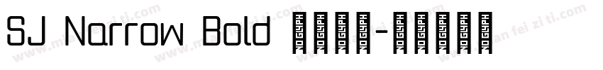 SJ Narrow Bold 常规西方字体转换